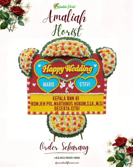 Papan Bunga Pernikahan Gogik